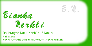 bianka merkli business card